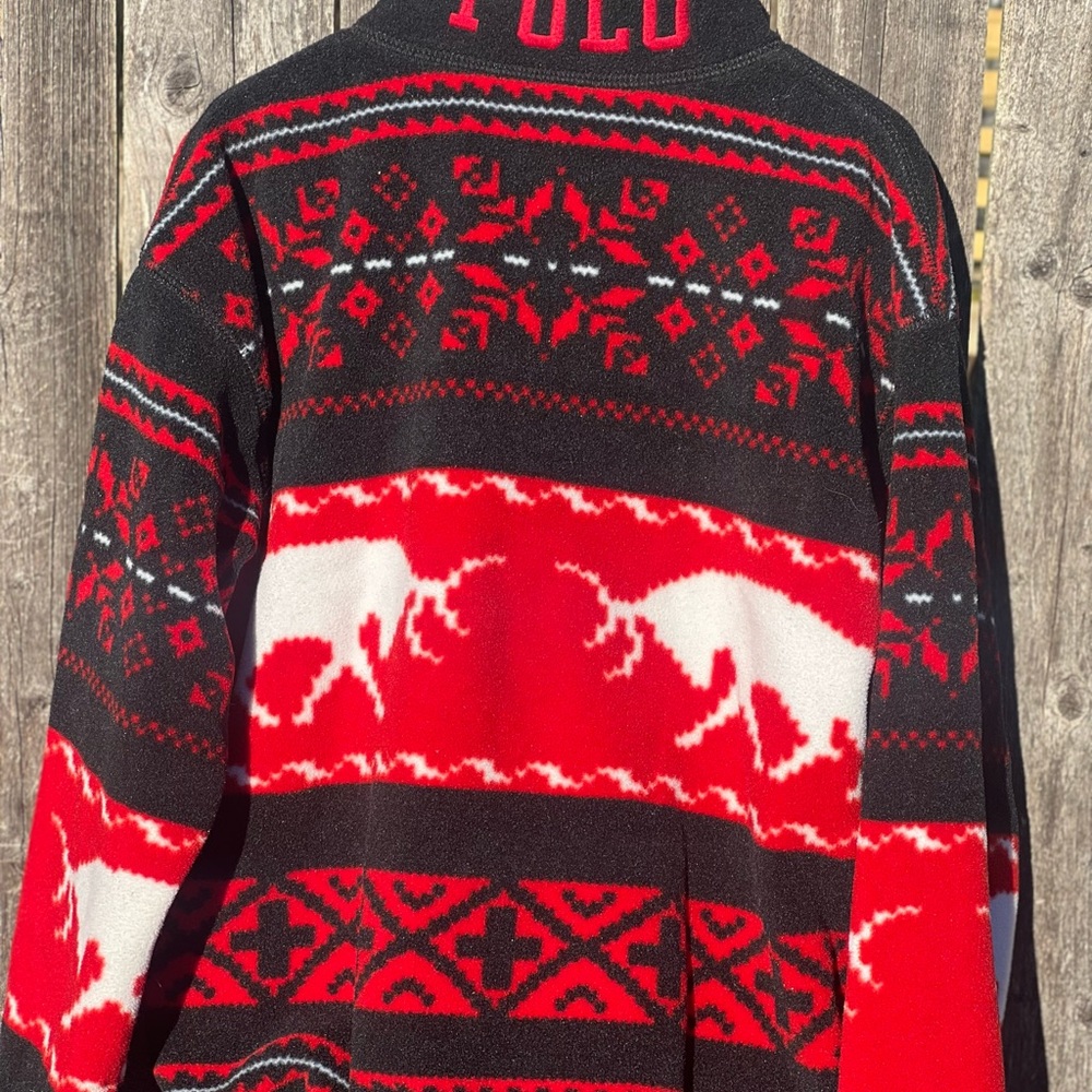 Polo Ralph Lauren Girls Fair Isle Fleece 1/4 Zip Sweater - Picture 7 of 10